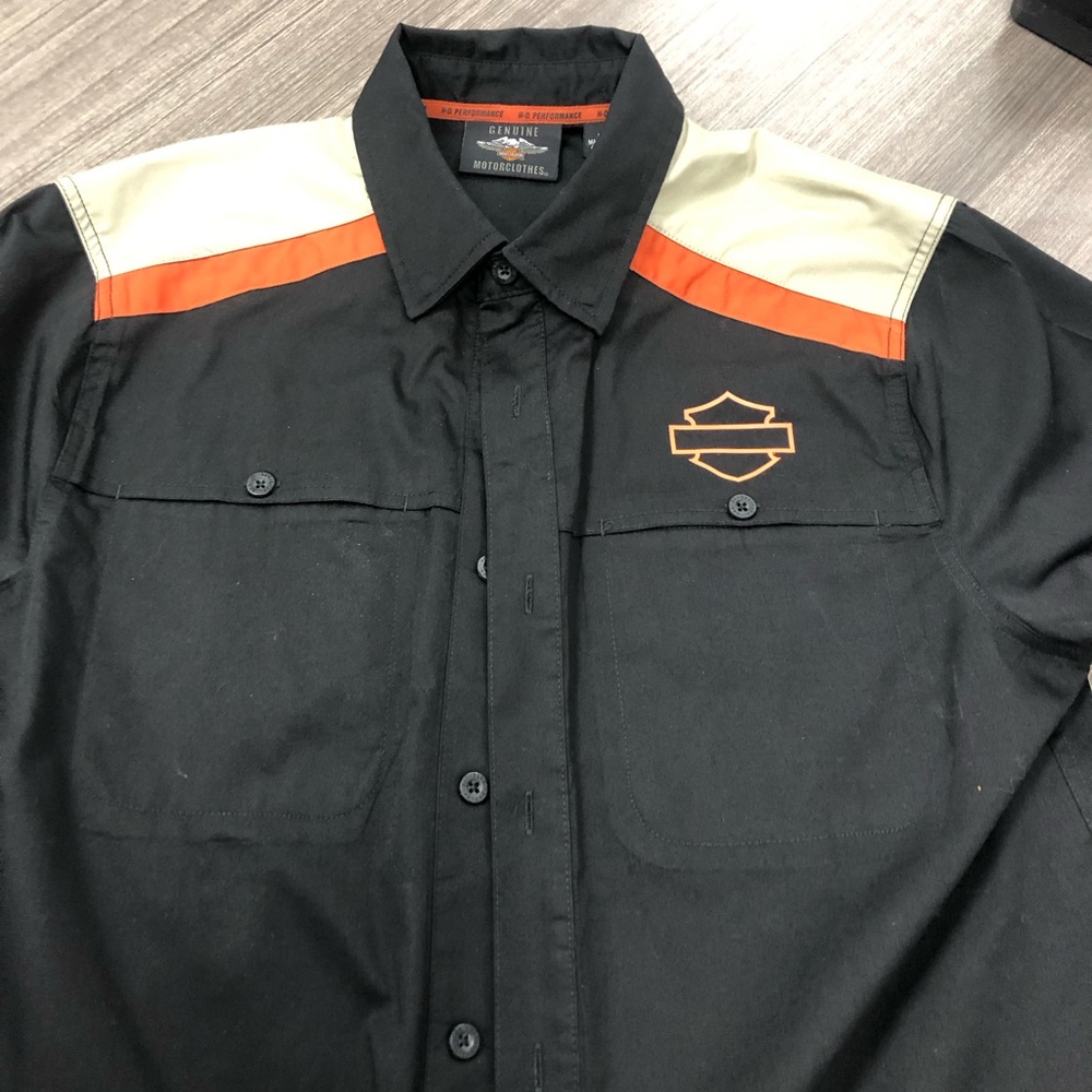 Harley Davidson Men’s Performance Vented Back, Colorblock Shirt, Men’s L